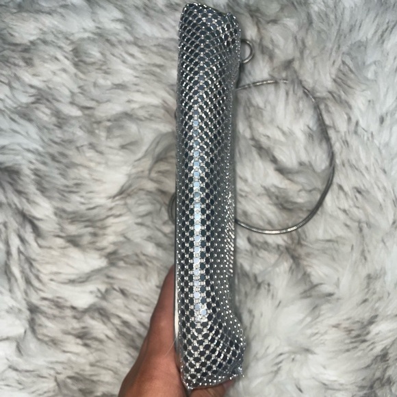 Vintage🤍Sliver purse silver flap bag shoulder bag - Picture 11 of 12